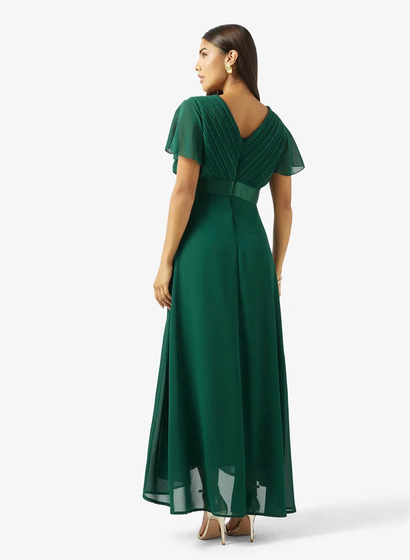 ELLA A-line Flutter Sleeve Dress